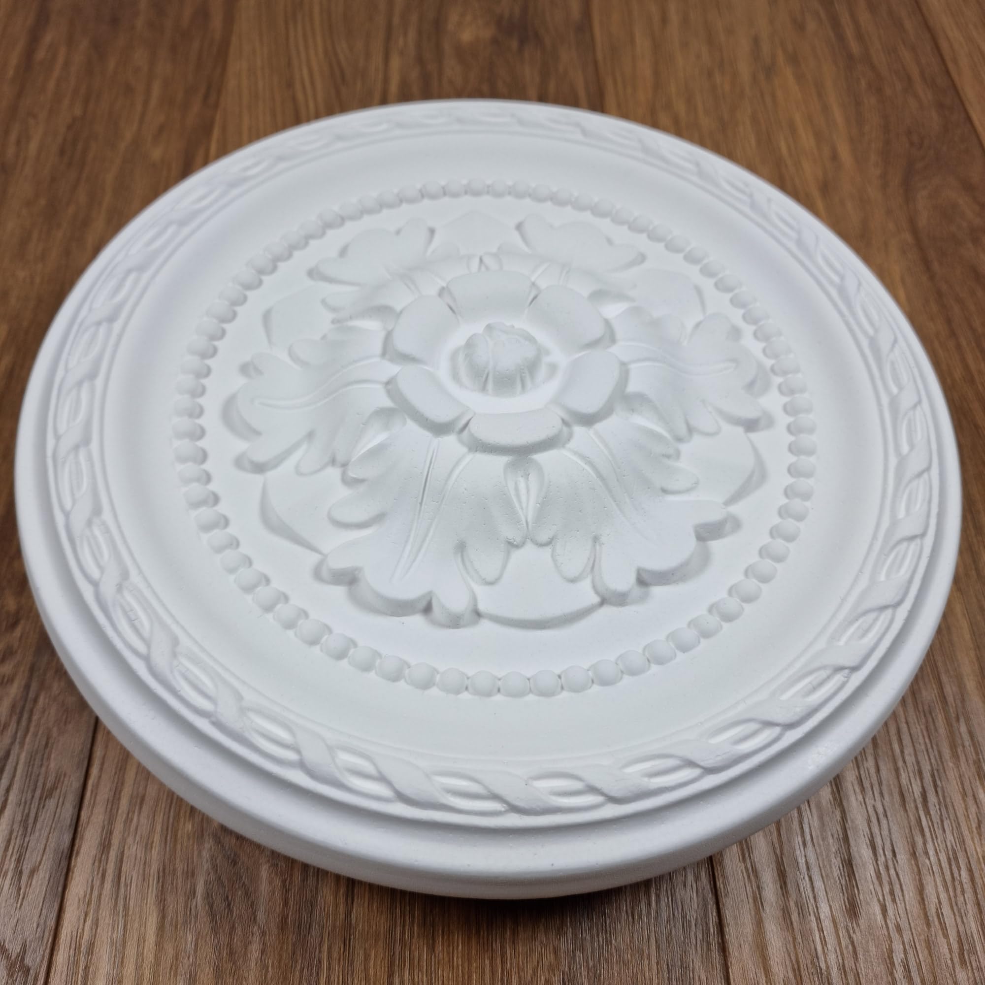 K8 Ceiling Rose Premium 30 cm Medium - Floral Ceiling Medallion for Light Fittings & Chandeliers