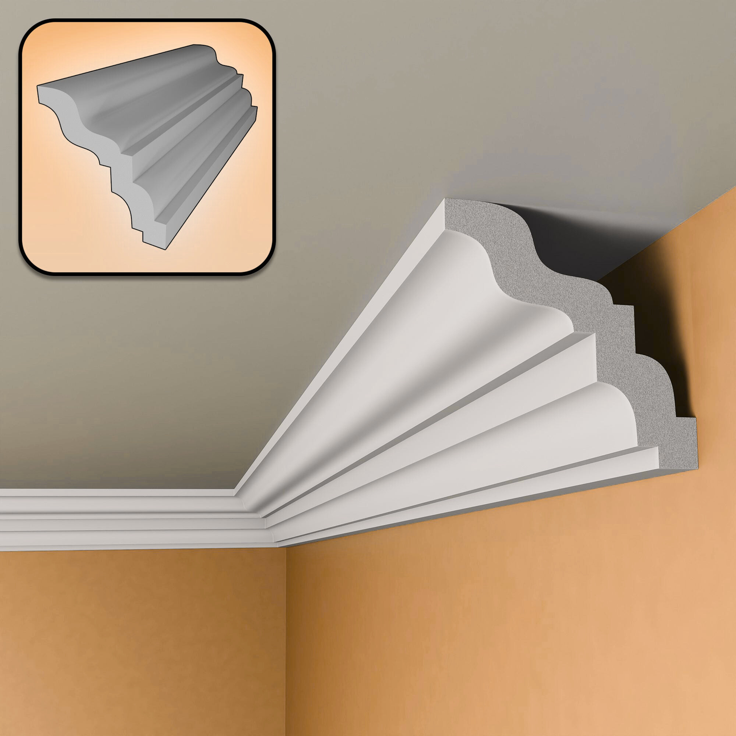 Polystyrene Coving for Wall Ceiling BSX18 Lightweight XPS