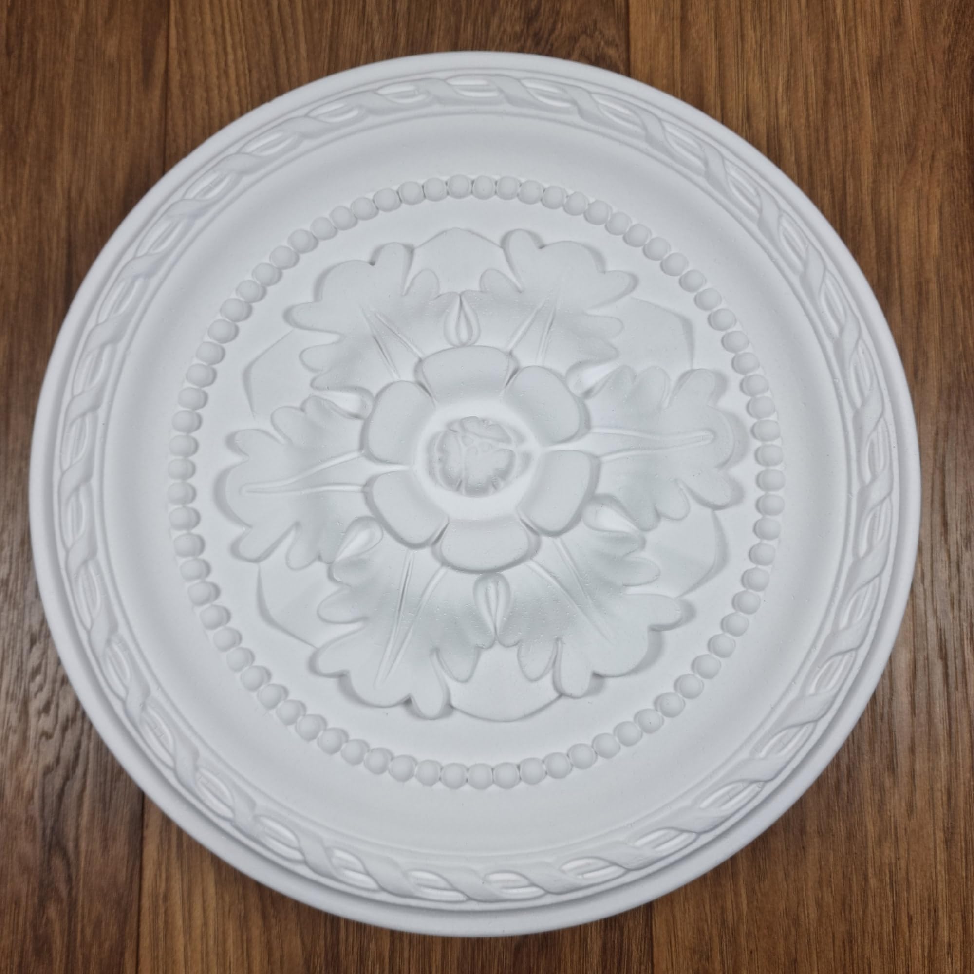 K8 Ceiling Rose Premium 30 cm Medium - Floral Ceiling Medallion for Light Fittings & Chandeliers