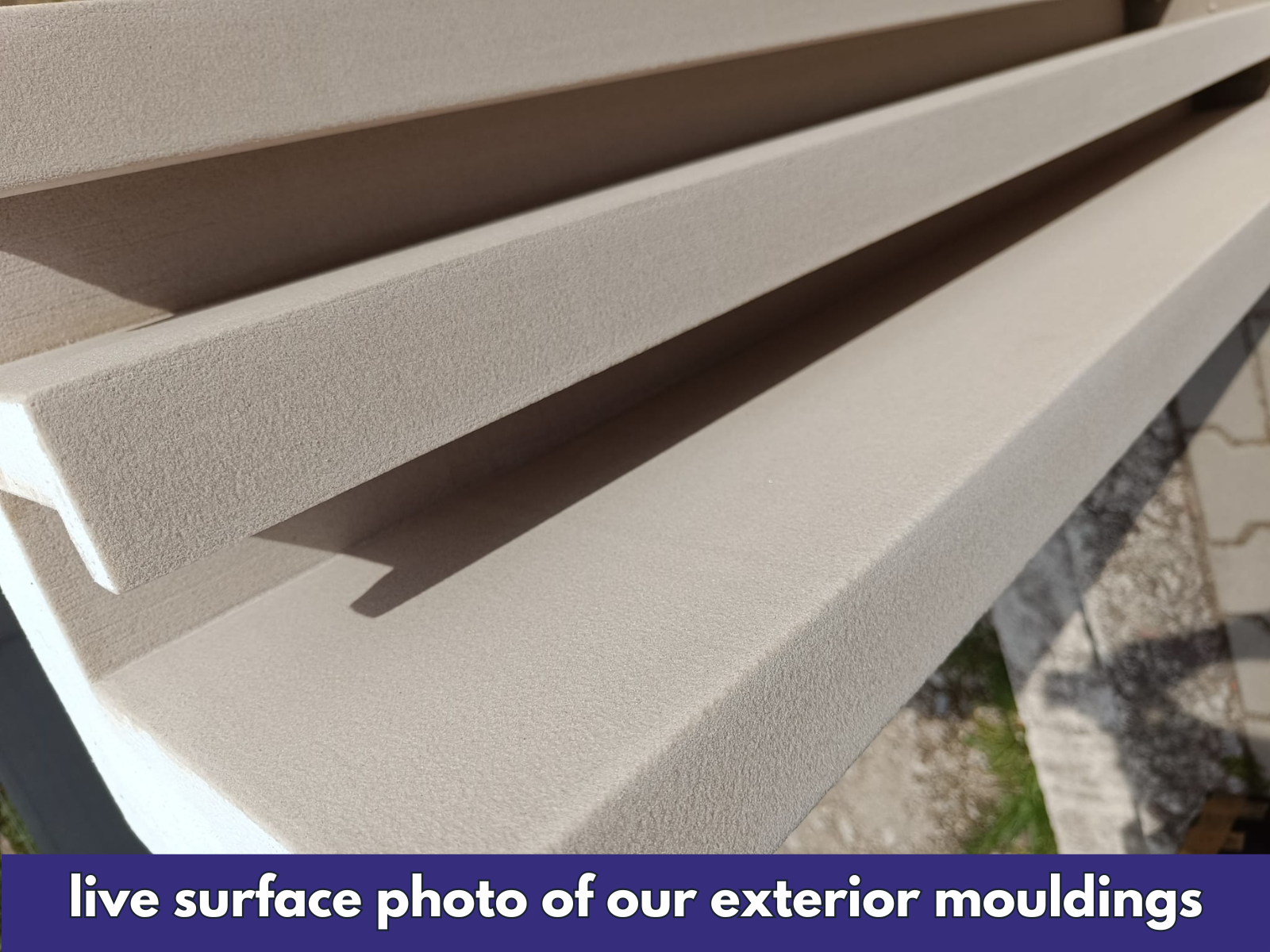 Window Frame Cornice Plaster Coated EPS O-107 40mm x 125mm