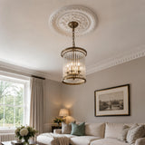 K8 Ceiling Rose Premium 30 cm Medium - Floral Ceiling Medallion for Light Fittings & Chandeliers
