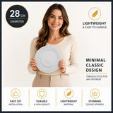 K25 Ceiling Rose Premium 28 cm Medium - Floral Ceiling Medallion for Light Fittings & Chandeliers