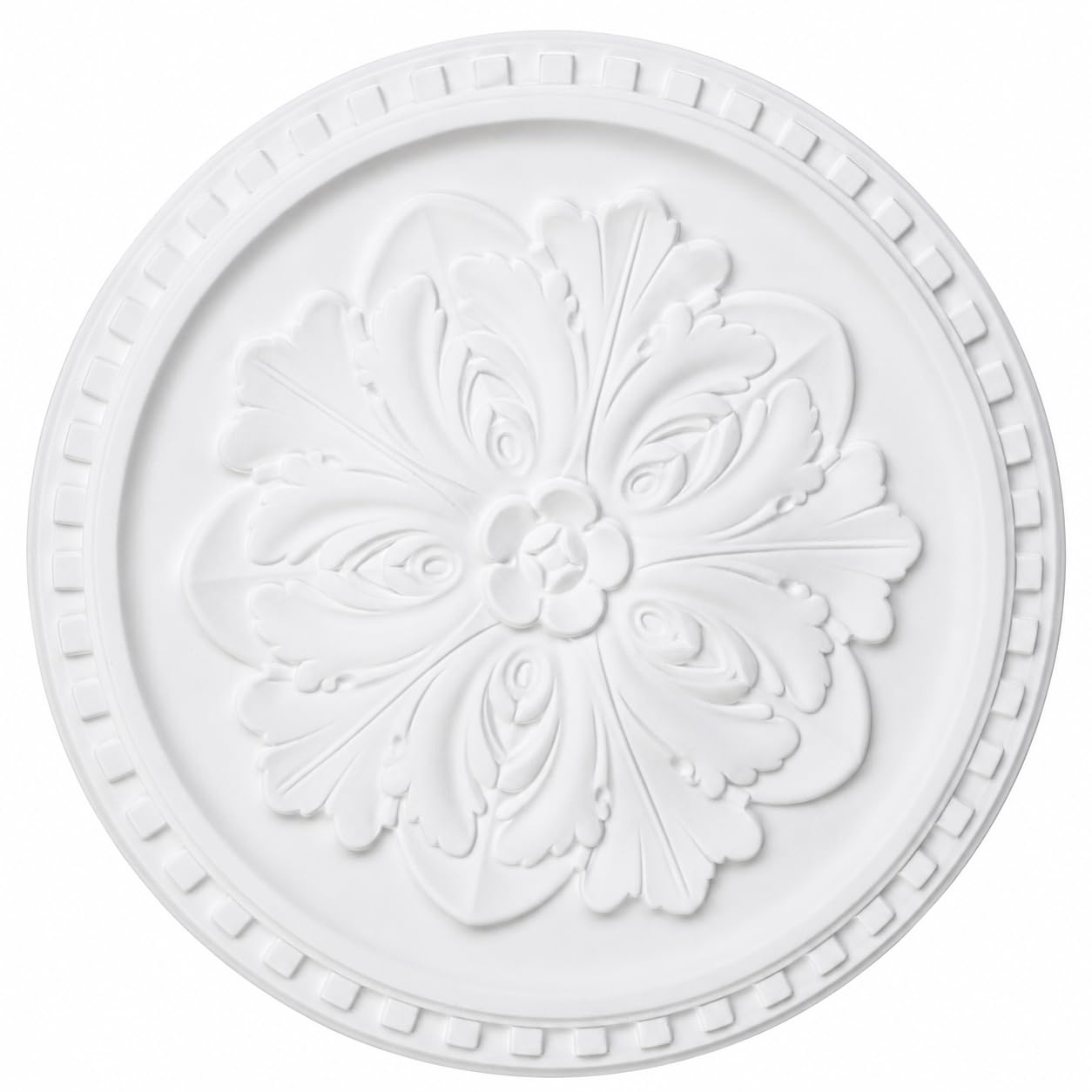 K12 Ceiling Rose Premium 42 cm Large - Floral Ceiling Medallion for Light Fittings & Chandeliers