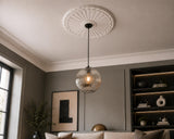 K6 Ceiling Rose Premium 28 cm Medium - Floral Ceiling Medallion for Light Fittings & Chandeliers