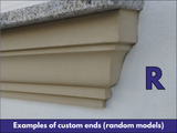 Window Frame Cornice Plaster Coated EPS O-305 45mm x 175mm
