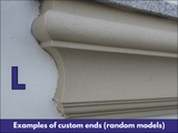 Window Frame Cornice Plaster Coated EPS O-107 40mm x 125mm