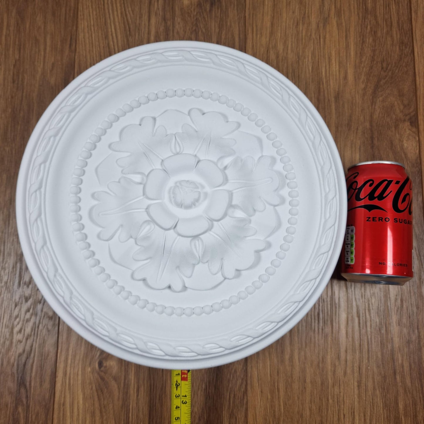 K8 Ceiling Rose Premium 30 cm Medium - Floral Ceiling Medallion for Light Fittings & Chandeliers