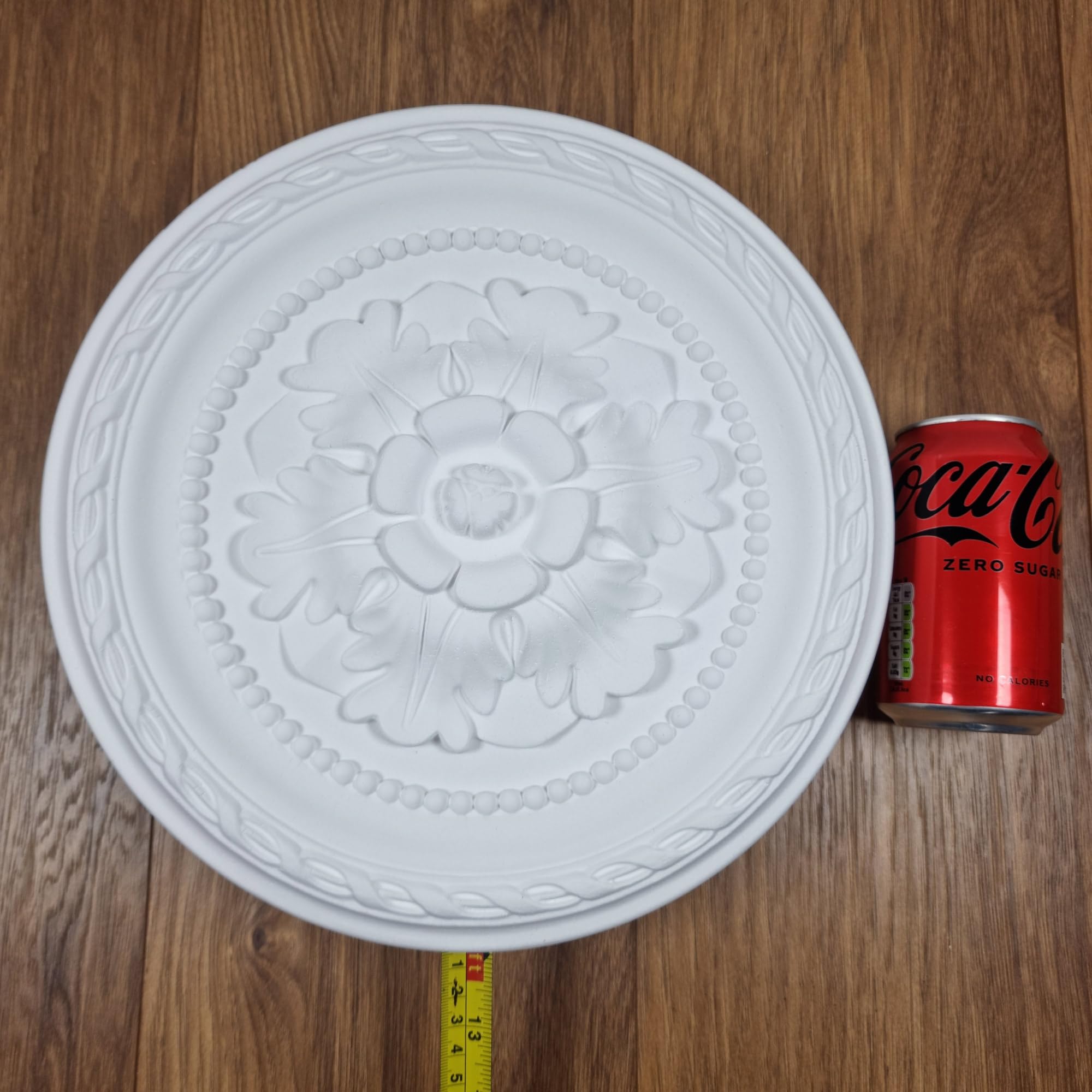 K8 Ceiling Rose Premium 30 cm Medium - Floral Ceiling Medallion for Light Fittings & Chandeliers