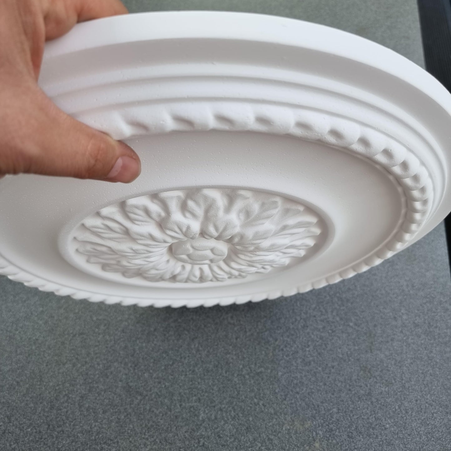 K10 Ceiling Rose Premium 41 cm Large - Floral Ceiling Medallion for Light Fittings & Chandeliers
