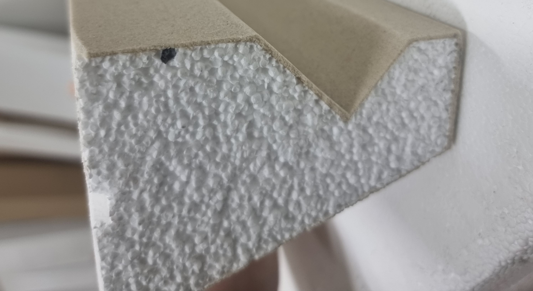 Plaster-Coated LED Uplighting Coving SH1  115mm x 90mm | Premium Uplight Cornice