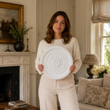 K8 Ceiling Rose Premium 30 cm Medium - Floral Ceiling Medallion for Light Fittings & Chandeliers