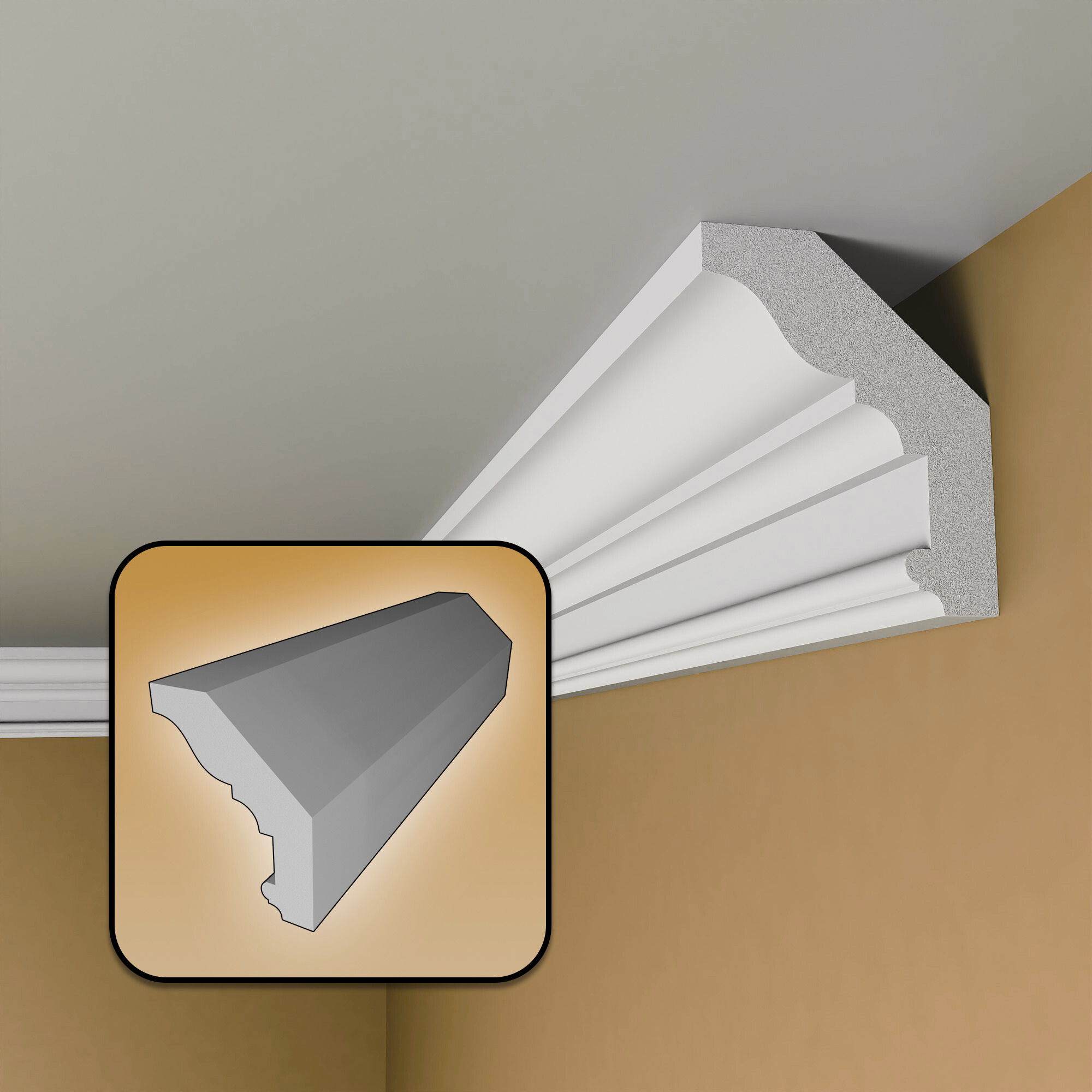 BFA12 - Lightweight XPS Ceiling Wall Coving