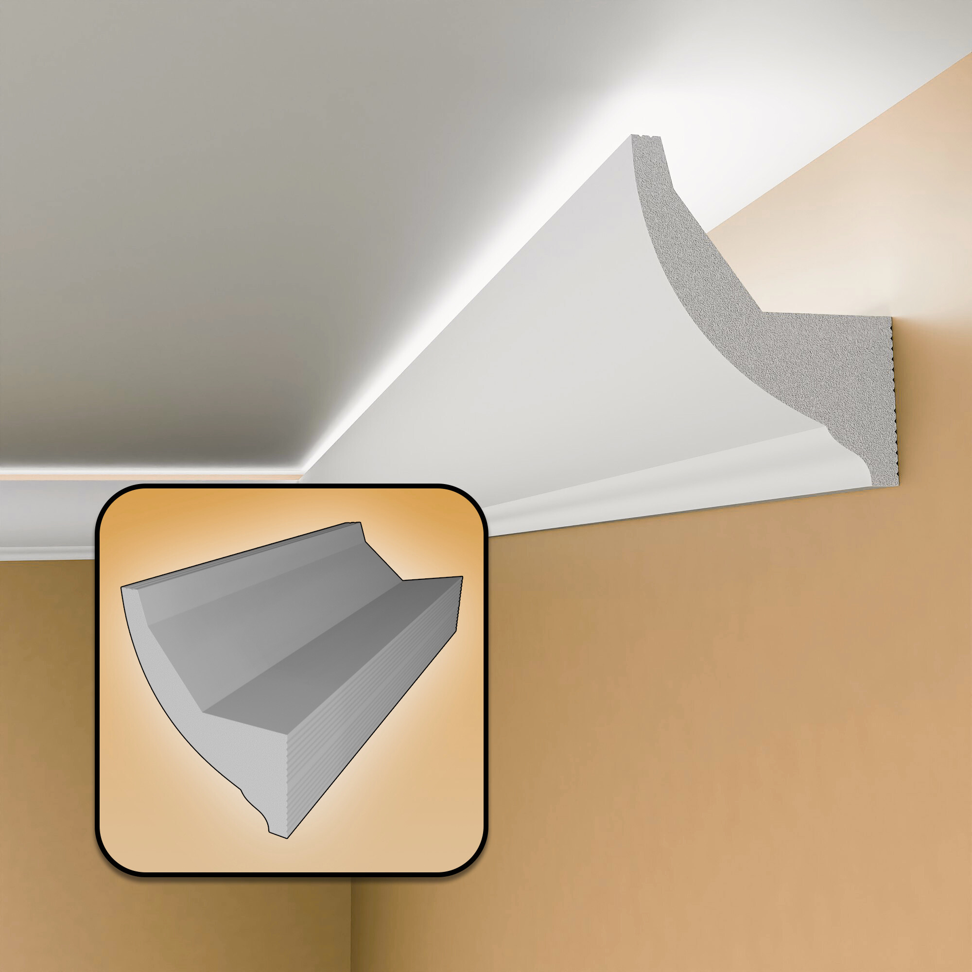 BFS17 - Lightweight XPS Uplighting Coving for LED Lights