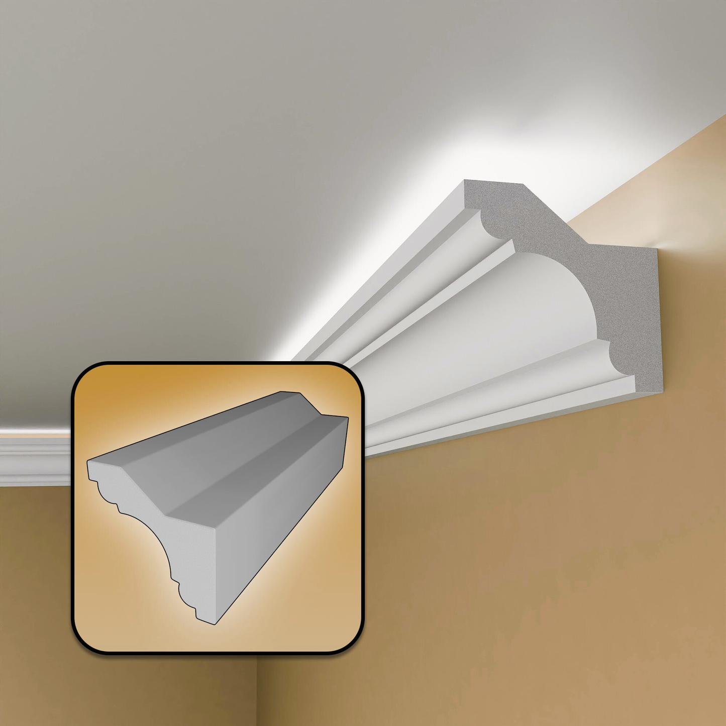 BFS2 - Lightweight XPS Uplighting Coving for LED Lights - Best Seller