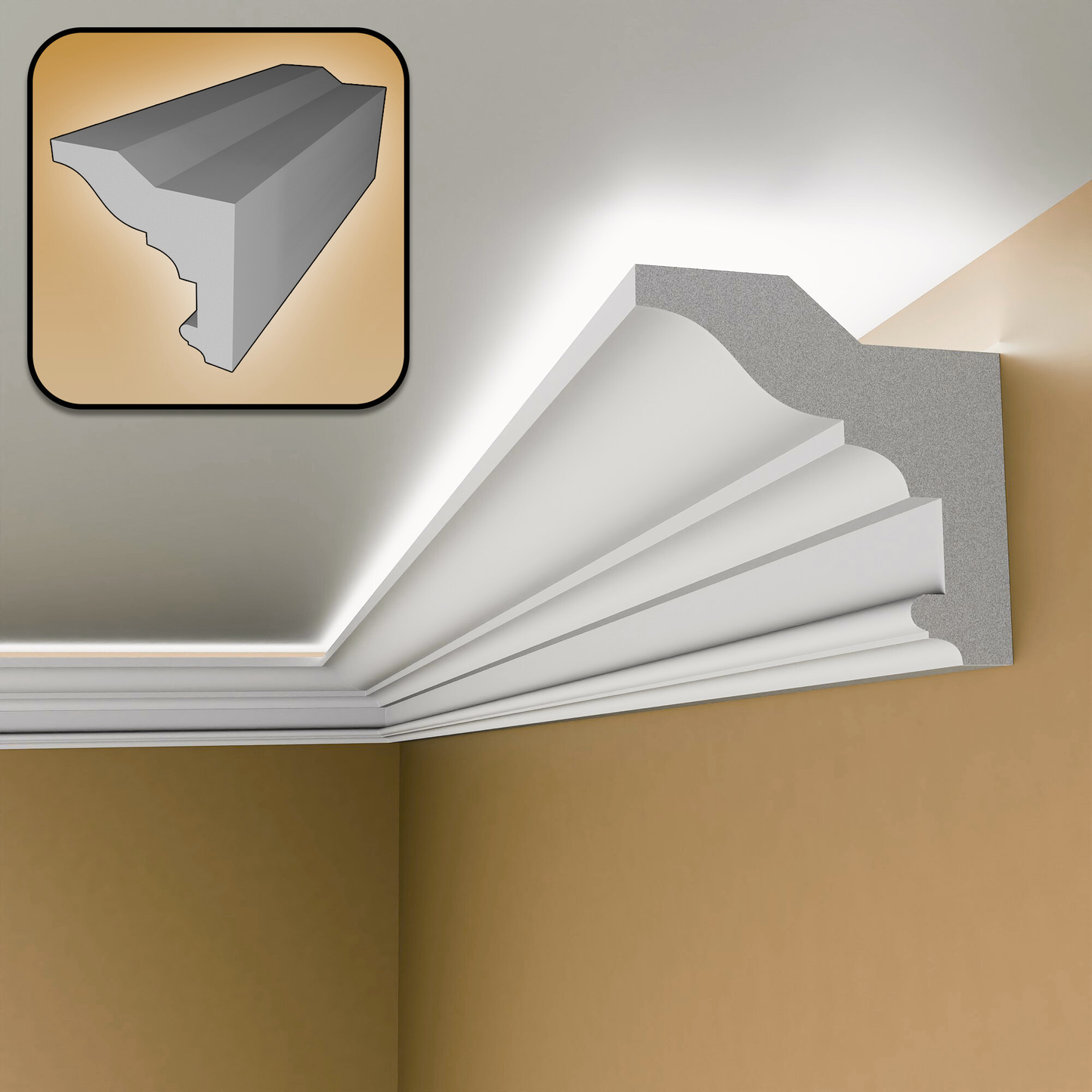 BFS5 - Lightweight XPS Uplighting Coving for LED Lights