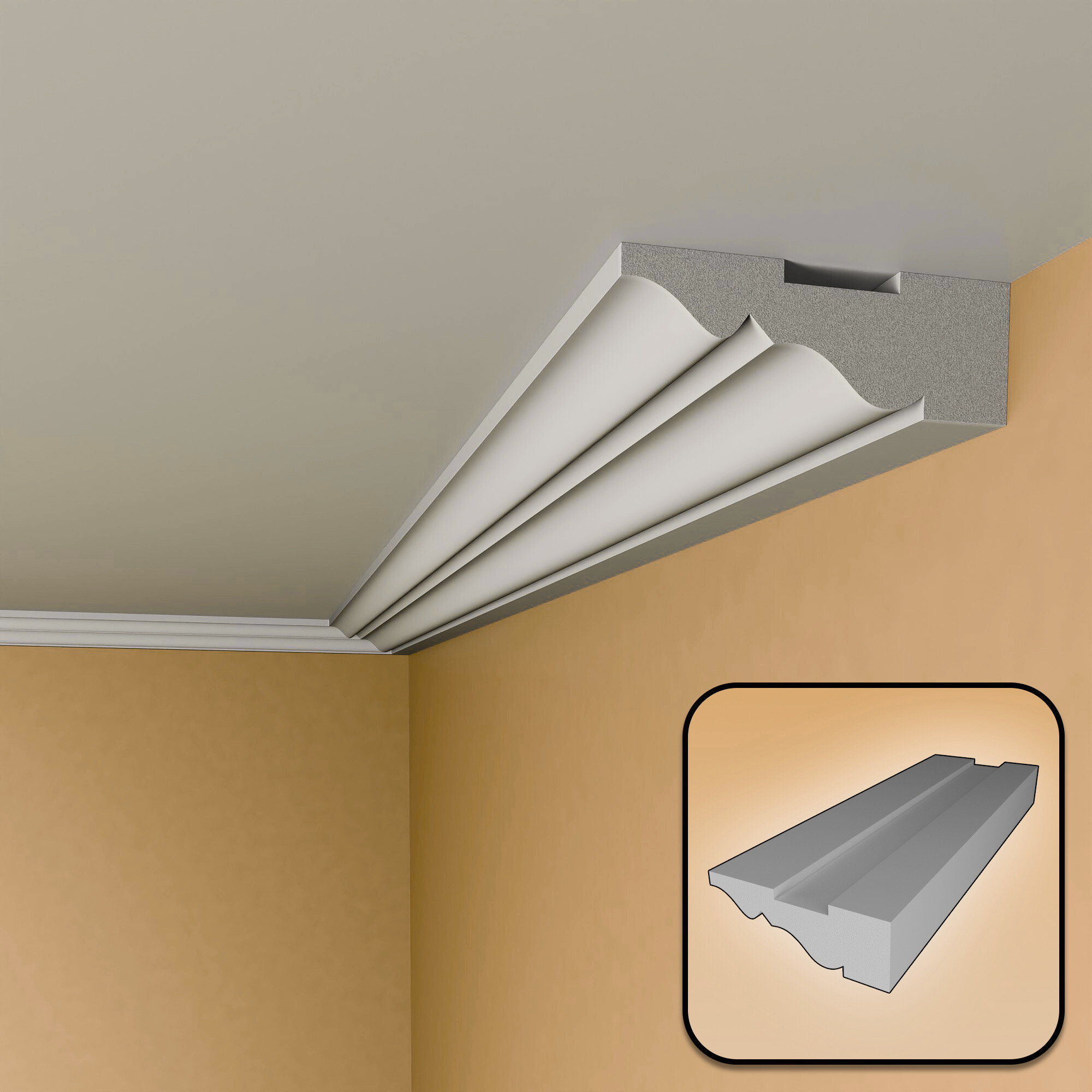 BLX1 - Lightweight XPS Ceiling Wall Coving