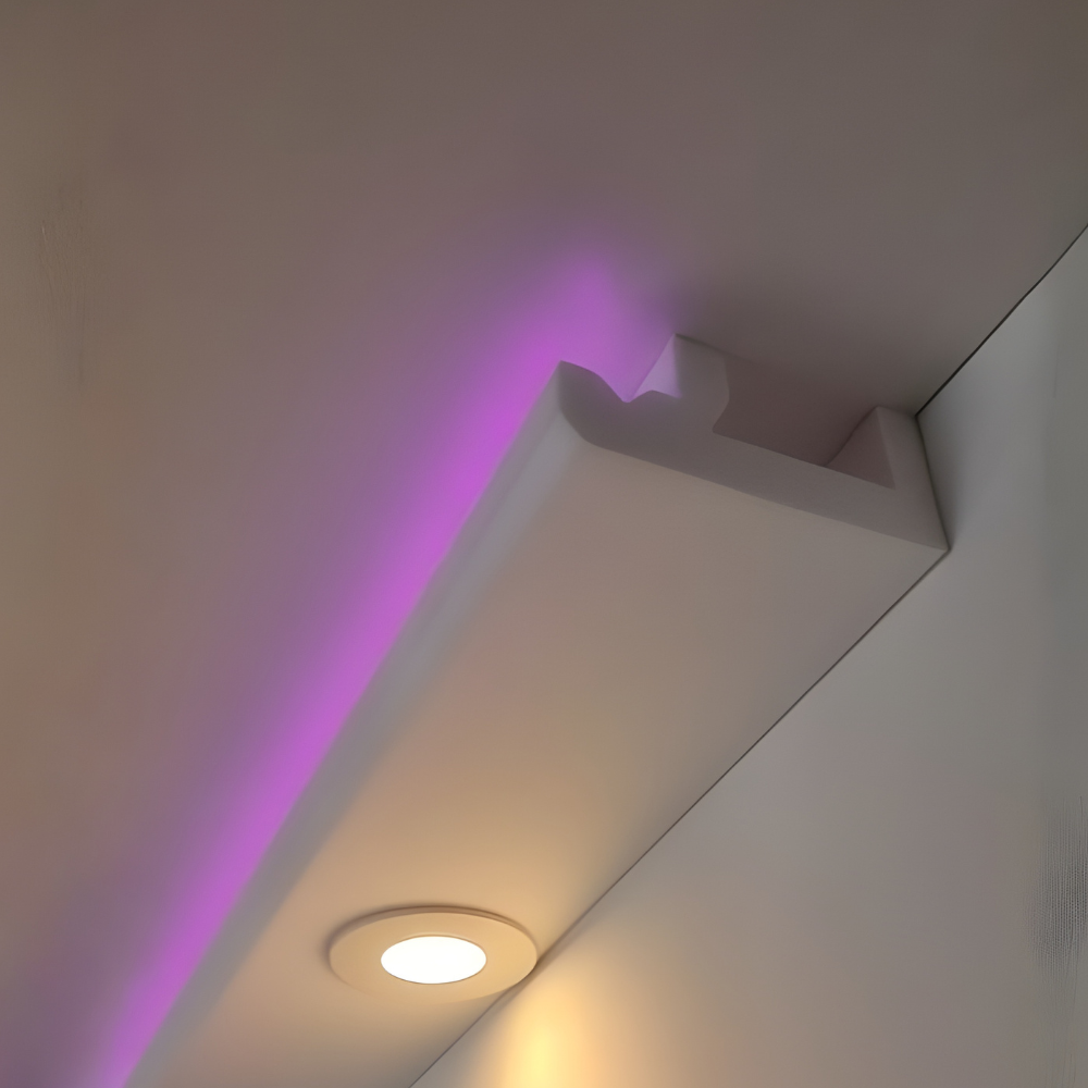 Lightweight XPS Coving for LED C4D 130mm x 60mm