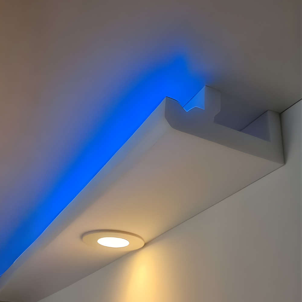 Lightweight XPS Coving for LED C4D 130mm x 60mm