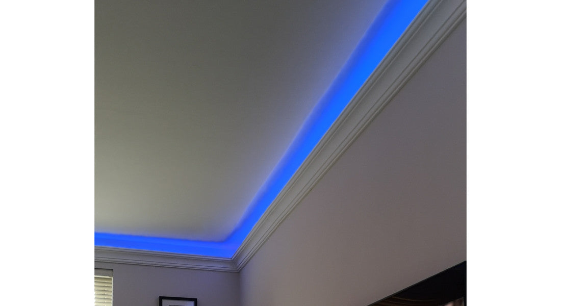 Plaster-Coated LED Uplighting Coving SH30 | Premium Uplight Cornice