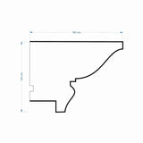 Crown Cornice Plaster Coated EPS - G-101 165mm x 125mm