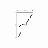 Crown Cornice Plaster Coated EPS - G-214 180mm x 280mm