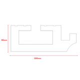 Plaster-Coated LED Downlighting Coving GU10HB 200mm x 80mm | Premium Downlight Cornice