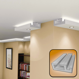 Plaster-Coated LED Downlighting Coving GU10HA 200mm x 80mm | Premium Downlight Cornice