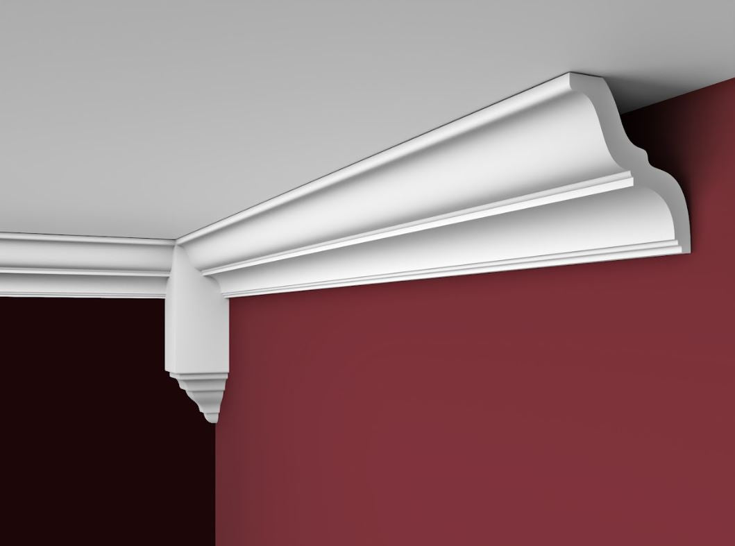 Polystyrene Coving for Wall Ceiling HL64 90mm x 85mm Lightweight XPS