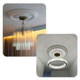 K21 Floral Ceiling Rose 59cm | Large Decorative Ceiling Centrepiece for Chandeliers