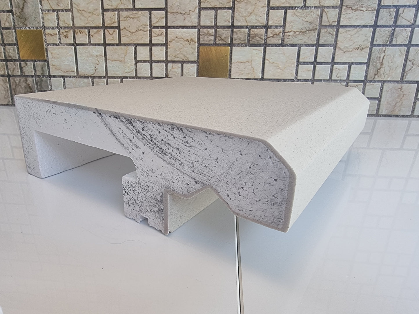 Plaster-Coated LED Downlighting Coving LU4HA 200mm x 60mm | Premium Downlight Cornice