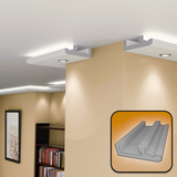 Plaster-Coated LED Downlighting Coving LU4HA 200mm x 60mm | Premium Downlight Cornice