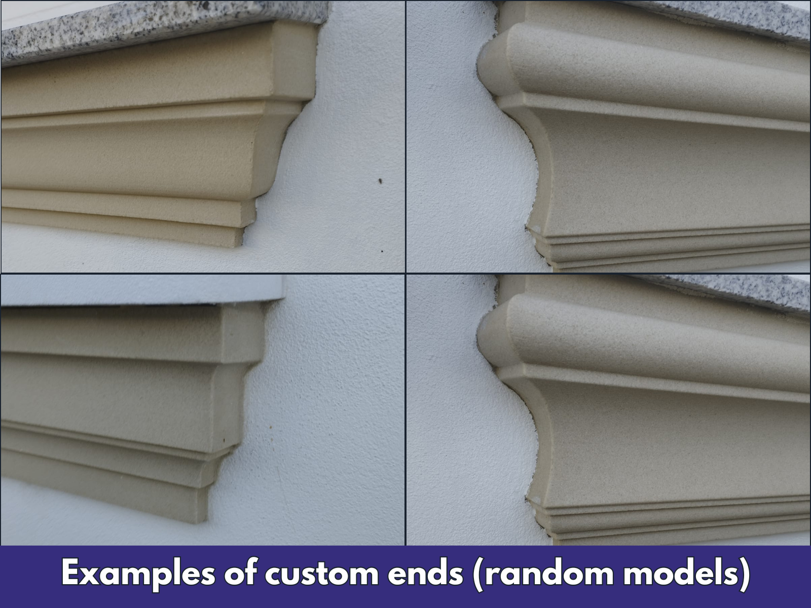 Window Frame Cornice Plaster Coated EPS O-205 35mm x 155mm