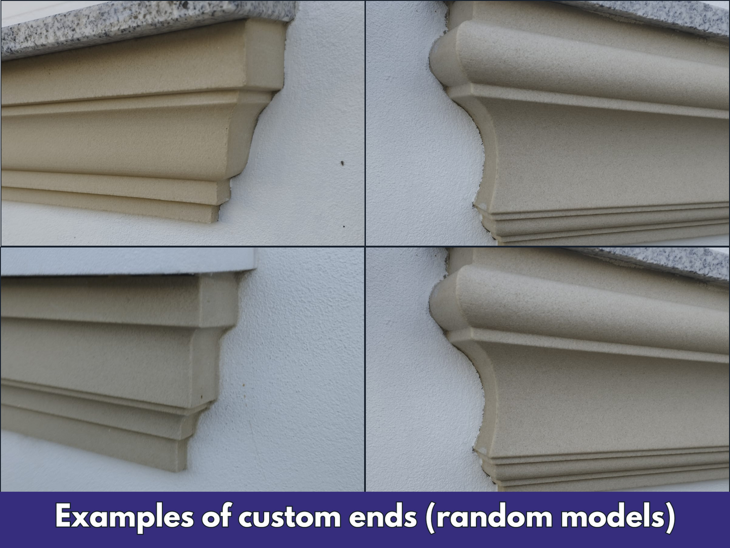 Window Frame Cornice Plaster Coated EPS O-208 30mm x 155mm