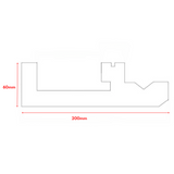 Plaster-Coated LED Downlighting Coving LU4HA 200mm x 60mm | Premium Downlight Cornice
