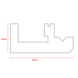 Plaster-Coated LED Downlighting Coving LU4HB 130mm x 60mm | Premium Downlight Cornice