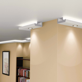 Plaster-Coated LED Downlighting Coving LU4HB 130mm x 60mm | Premium Downlight Cornice