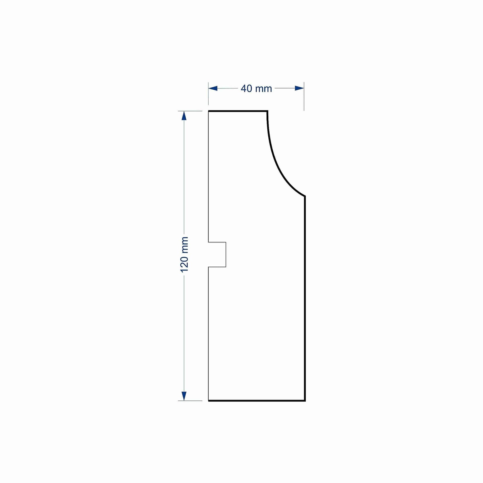 Window Frame Cornice Plaster Coated EPS O-112 30mm x 120mm