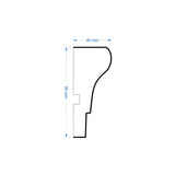 Window Frame Cornice Plaster Coated EPS O-15 40mm x 95mm