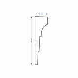 Window Frame Cornice Plaster Coated EPS O-202 40mm x 155mm