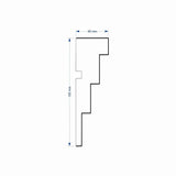 Window Frame Cornice Plaster Coated EPS O-207 45mm x 150mm