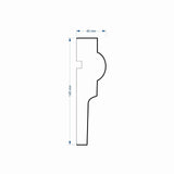 Window Frame Cornice Plaster Coated EPS O-211 40mm x 145mm