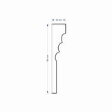 Window Frame Cornice Plaster Coated EPS O-212 30mm x 150mm