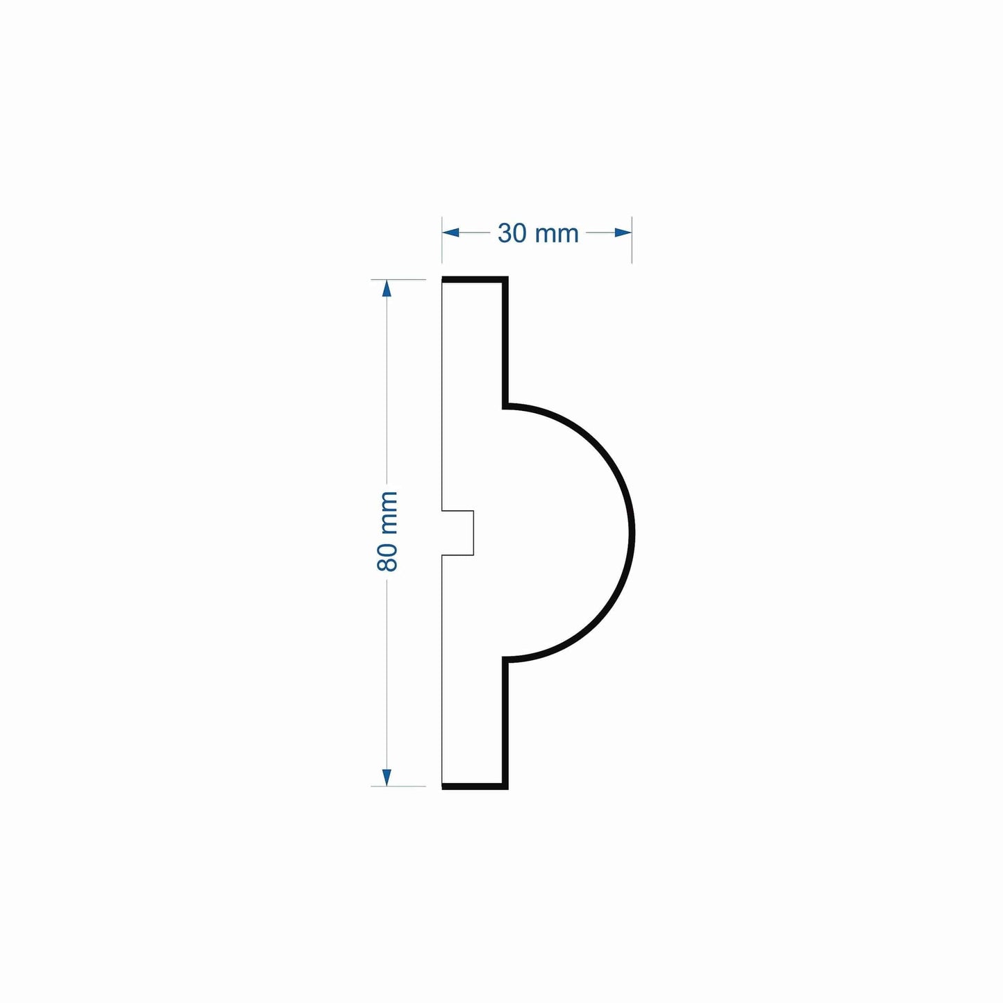 Window Frame Cornice Plaster Coated EPS O-25 30mm x 80mm