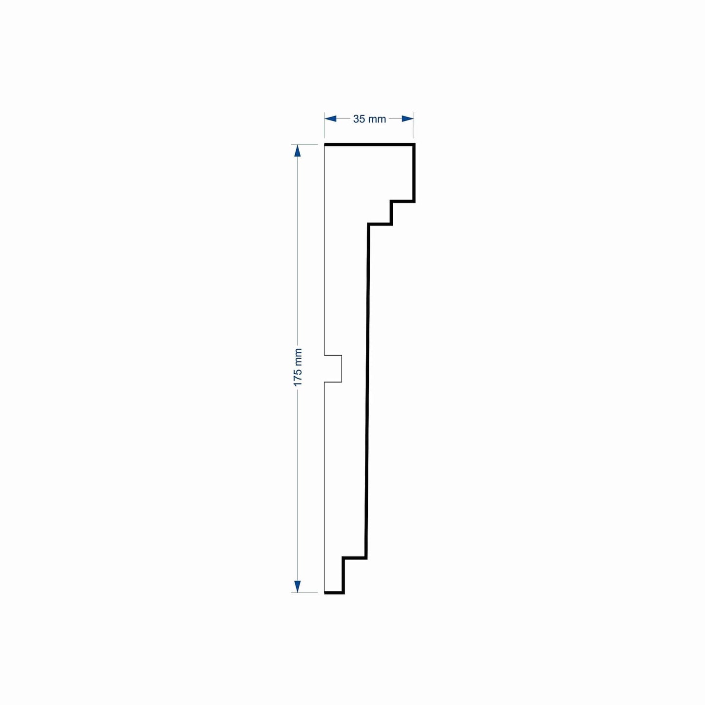 Window Frame Cornice Plaster Coated EPS O-303 35mm x 175mm