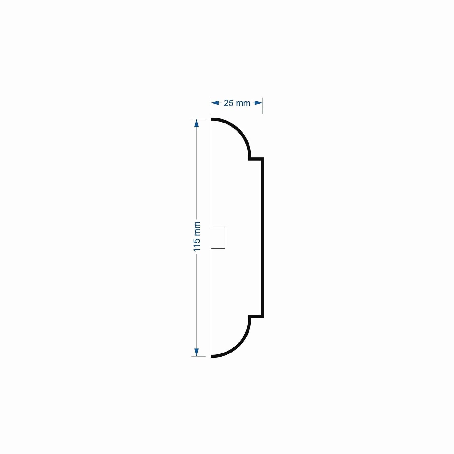 Window Frame Cornice Plaster Coated EPS O-33 25mm x 115mm
