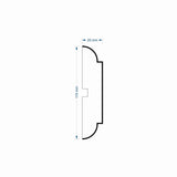 Window Frame Cornice Plaster Coated EPS O-33 25mm x 115mm