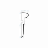Window Frame Cornice Plaster Coated EPS O-103 35mm x 125mm