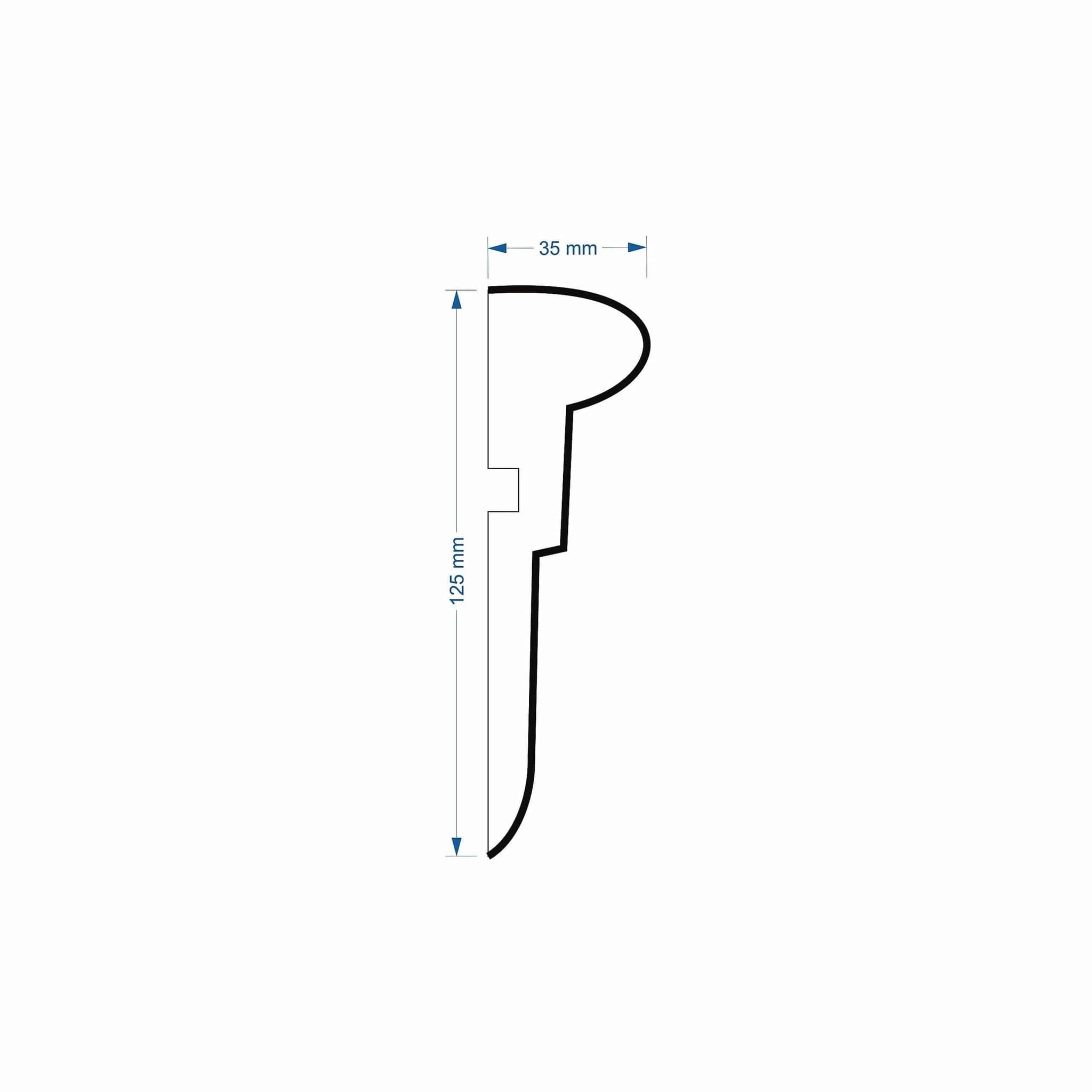 Window Frame Cornice Plaster Coated EPS O-103 35mm x 125mm