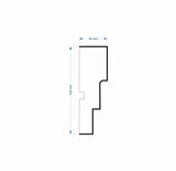 Window Frame Cornice Plaster Coated EPS O-107 40mm x 125mm