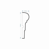 Window Frame Cornice Plaster Coated EPS O-108 40mm x 150mm